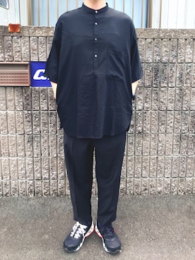 「Graphpaper（グラフペーパー）のアイテム（スニーカー）」を使った、sotorichさん（メンズ・176cm）の夏コーディネート