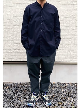 「Graphpaper（グラフペーパー）のアイテム（シューズ）」を使った、sotorichさん（メンズ・176cm）の春コーディネート