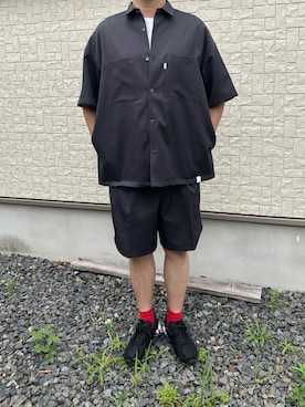 「Graphpaper（グラフペーパー）のアイテム」を使った、sotorichさん（メンズ・176cm）の夏コーディネート