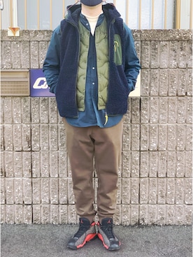 「Jordan」｜「アイテム（その他アウター）」を使った、sotorichさん（メンズ・176cm）の冬コーディネート