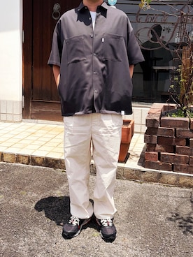 「Graphpaper（グラフペーパー）のアイテム」を使った、sotorichさん（メンズ・176cm）の夏コーディネート