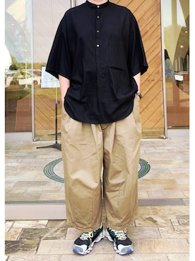 「Graphpaper（グラフペーパー）のアイテム」を使った、sotorichさん（メンズ・176cm）の春コーディネート
