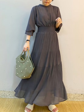 「お呼ばれ」｜「アイテム（トートバッグ）」を使った、shin__unさん（レディース・148cm）の秋コーディネート