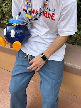 「HUMAN MADE（ヒューマンメード）のアイテム（トップス）」を使った、RYOさん（メンズ・163cm）の夏コーディネート