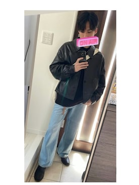 「韓国」｜「アイテム（ブルゾン）」を使った、たけさん（メンズ・169cm）の春コーディネート
