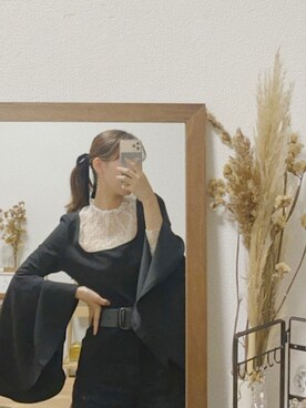 「ZARA（ザラ）のアイテム（トップス、ブラック系）」を使った、hinataさん（レディース・156cm）の秋コーディネート