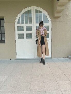 「UNIQLO（ユニクロ）のアイテム（パンツ、ブラック系）」を使った、hinataさん（レディース・156cm）の秋コーディネート