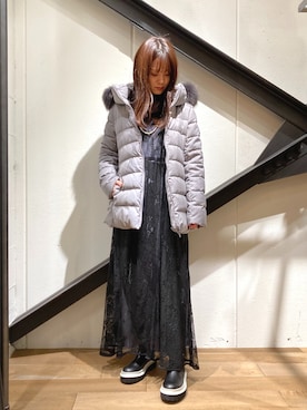 「TATRAS」｜「アイテム（ブーツ）」を使った、Yukinob2ndさん（レディース・157cm）の冬コーディネート