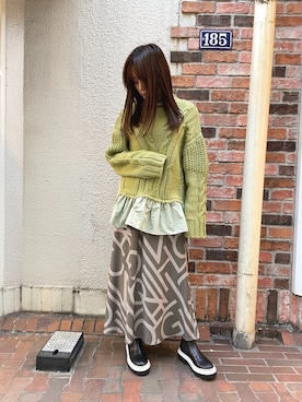 「ピスタチオ」｜「アイテム（ブーツ）」を使った、Yukinob2ndさん（レディース・157cm）の冬コーディネート