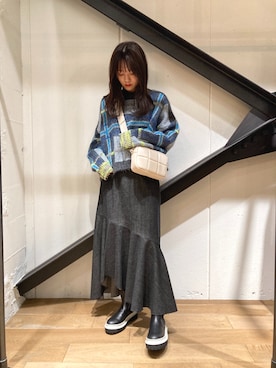 「B'2nd（ビーセカンド）のアイテム」を使った、Yukinob2ndさん（レディース・157cm）の秋コーディネート