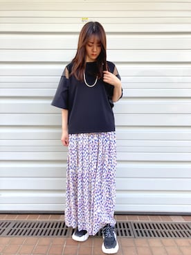 「B'2nd（ビーセカンド）のアイテム」を使った、Yukinob2ndさん（レディース・157cm）の春コーディネート