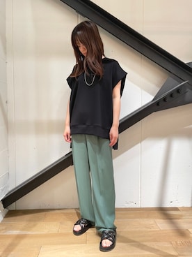 「B'2nd（ビーセカンド）のアイテム（パンツ）」を使った、Yukinob2ndさん（レディース・157cm）の夏コーディネート
