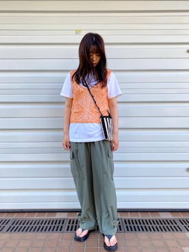 「B'2nd（ビーセカンド）のアイテム」を使った、Yukinob2ndさん（レディース・157cm）の夏コーディネート