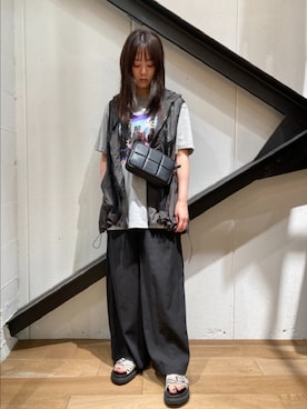 「メッシュ」｜「アイテム（その他アウター）」を使った、Yukinob2ndさん（レディース・157cm）の夏コーディネート