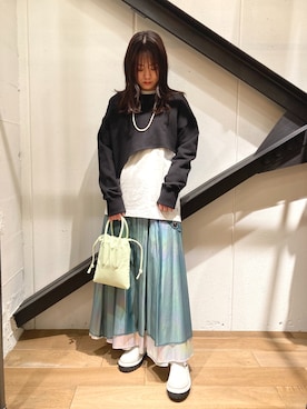 「NAKAGAMI（ナカガミ）のアイテム」を使った、Yukinob2ndさん（レディース・157cm）の冬コーディネート