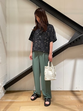 「B'2nd（ビーセカンド）のアイテム（パンツ）」を使った、Yukinob2ndさん（レディース・157cm）の春コーディネート