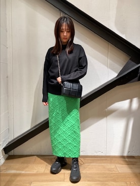 「バックロゴ」｜Yukinob2ndさん（レディース・157cm）の冬コーディネート