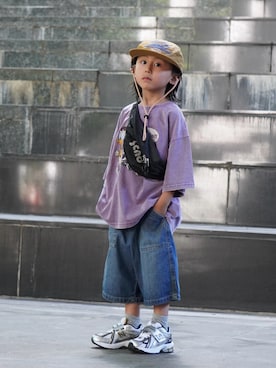 「Schott(ショット)のアイテム(バッグ)」を使った、ryochan☺︎さん(キッズ・110cm)の夏コーディネート