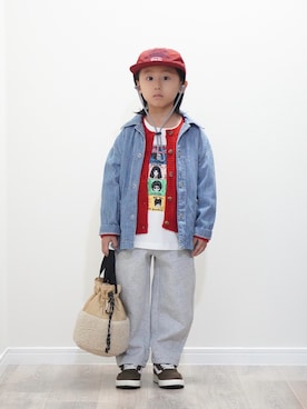 「and D. petit main（アンドディープティマイン）のアイテム」を使った、ryochan☺︎さん（キッズ・110cm）の秋コーディネート