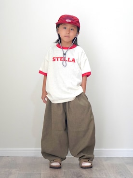 「BOBO CHOSES（ボボショーズ）のアイテム」を使った、ryochan☺︎さん（キッズ・110cm）の夏コーディネート