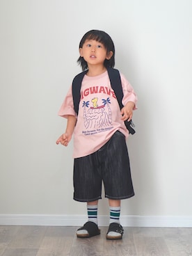 「and D. petit main（アンドディープティマイン）のアイテム」を使った、ryochan☺︎さん（キッズ・110cm）の夏コーディネート