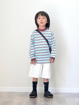 「p.premier（ピードットプルミエ）のアイテム」を使った、ryochan☺︎さん（キッズ・110cm）の春コーディネート