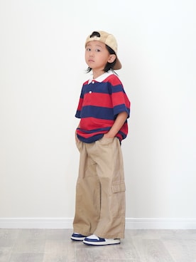 「H&M（エイチ・アンド・エム）のアイテム」を使った、ryochan☺︎さん（キッズ・110cm）の夏コーディネート