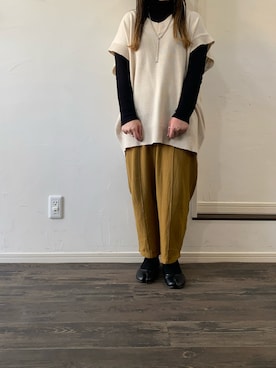 「select MOCA by son（セレクトモカバイソン）のアイテム（パンツ）」を使った、mさん（レディース・158cm）の冬コーディネート