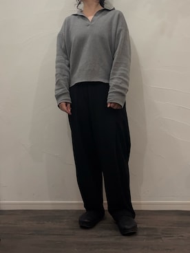 「モノトーンコーデ」｜「アイテム（スリッポン）」を使った、mさん（レディース・158cm）の夏コーディネート