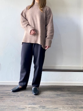 「GUコーデ」｜「アイテム（スウェットパンツ）」を使った、mさん（レディース・158cm）の冬コーディネート