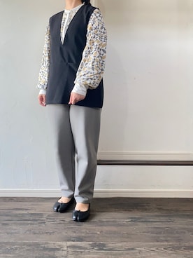 「アイテム（バレエシューズ）」を使った、mさん（レディース・158cm）の冬コーディネート