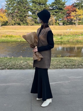 「I_am（アイアム）のアイテム（ジャケット/アウター）」を使った、yunaさん（レディース・163cm）の秋コーディネート