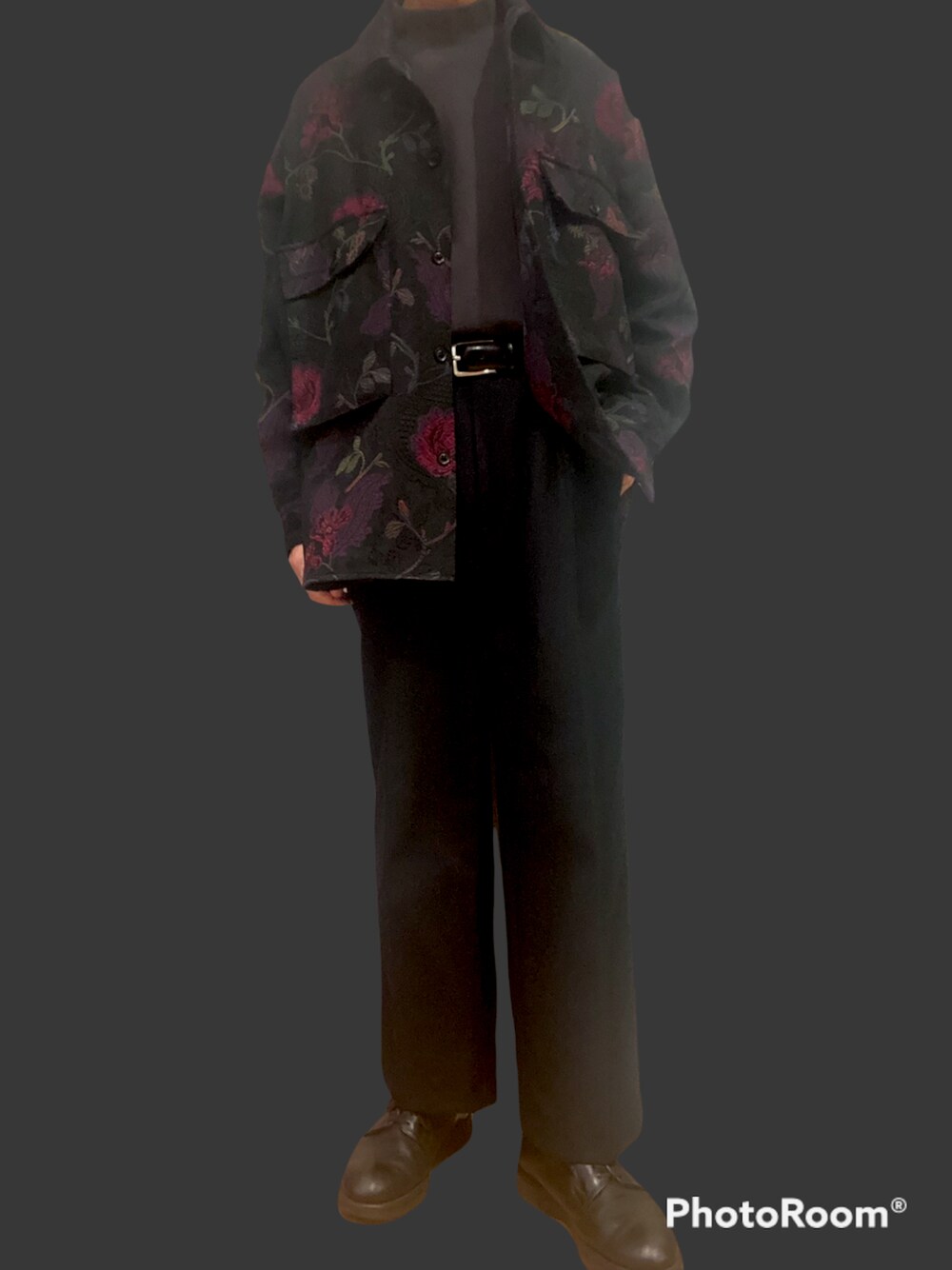 「お洒落さんとつながりたい、HARE、ジャガード」｜「DannerのDANNER ダナー POSTMAN 2 ポストマン2 D212100 BLACK（ブーツ、ブラック系）」を使った、shutoさん（メンズ・172cm）の冬コーディネートの1枚目の写真