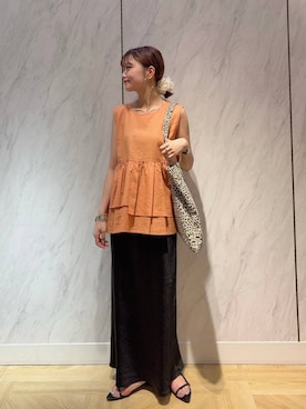 「アイテム（スカート）」を使った、yuipiさん（レディース・158cm）の夏コーディネート