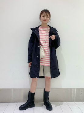 「ローリーズファーム(LOWRYS FARM)」｜「アイテム（ナイロンジャケット）」を使った、yuipiさん（レディース・158cm）の冬コーディネート