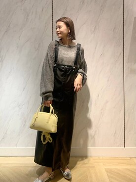 「アイテム（ジャンパースカート）」を使った、yuipiさん（レディース・158cm・20代）の秋コーディネート