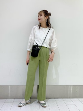 「LOWRYS FARM（ローリーズファーム）のカンドウフィットバレエ　260832（バレエシューズ）」を使った、yuipiさん（レディース・158cm）の春コーディネート