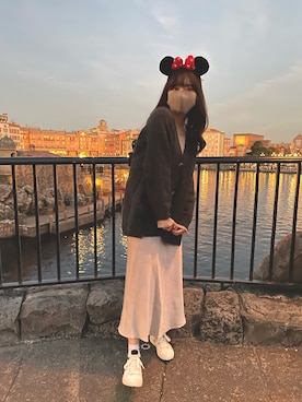 「H&M（エイチ・アンド・エム）のアイテム（カーディガン/ボレロ）」を使った、ほのかさん（レディース・164cm）の冬コーディネート