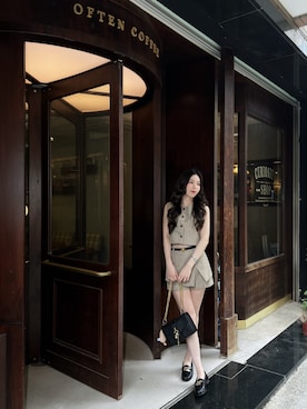 「Chloe（クロエ）のアイテム」を使った、Kelly Chenさん（レディース・166cm）の秋コーディネート