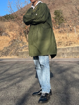 「チョコ色に染まれ」｜「アイテム（モッズコート）」を使った、Tさん（メンズ・180cm）の冬コーディネート