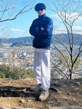 「Eddie Bauer（エディーバウアー）のアイテム（ダウンジャケット/コート）」を使った、Tさん（メンズ・180cm）の冬コーディネート