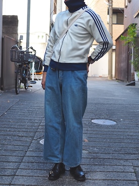 「adidas（アディダス）のアイテム（ブルゾン）」を使った、ぽちゃさん（メンズ・172cm）の秋コーディネート