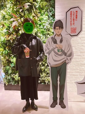 「オタ活」｜「アイテム（ジャケット/アウター）」を使った、やさんさん（レディース・166cm）の冬コーディネート