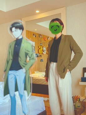 「オタ活」｜「アイテム（ジャケット/アウター）」を使った、やさんさん（レディース・166cm）の冬コーディネート