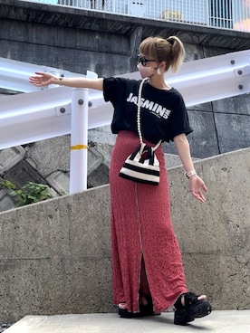 「ninon（ニノン）のアイテム」を使った、高野軍曹さん（レディース・158cm）の夏コーディネート