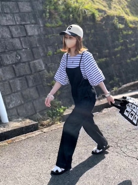 「Lee」｜「アイテム（キャップ）」を使った、高野軍曹さん（レディース・158cm）の夏コーディネート