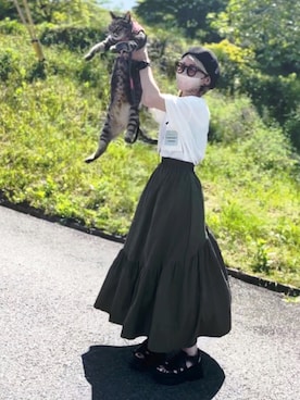 「Ruben（ルーベン）のアイテム（ハンチング/ベレー帽）」を使った、高野軍曹さん（レディース・158cm）の春コーディネート