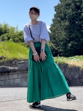 「サークルバッグ」｜高野軍曹さん（レディース・158cm）の夏コーディネート