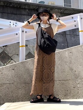 「calmila（カルミラ）のアイテム」を使った、高野軍曹さん（レディース・158cm）の春コーディネート