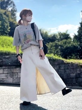 「シロップ．（シロップ．）のアイテム」を使った、高野軍曹さん（レディース・158cm）の夏コーディネート